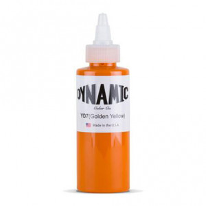 Тату краска Dynamic Colors Golden Yellow - 120 мл темно-желтый