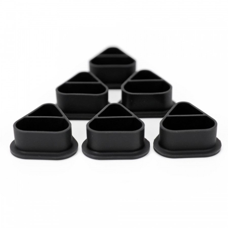 Колпачки силиконовые AVA SKULLDNA Triangle Silicone Ink Cup 2in1 Mix