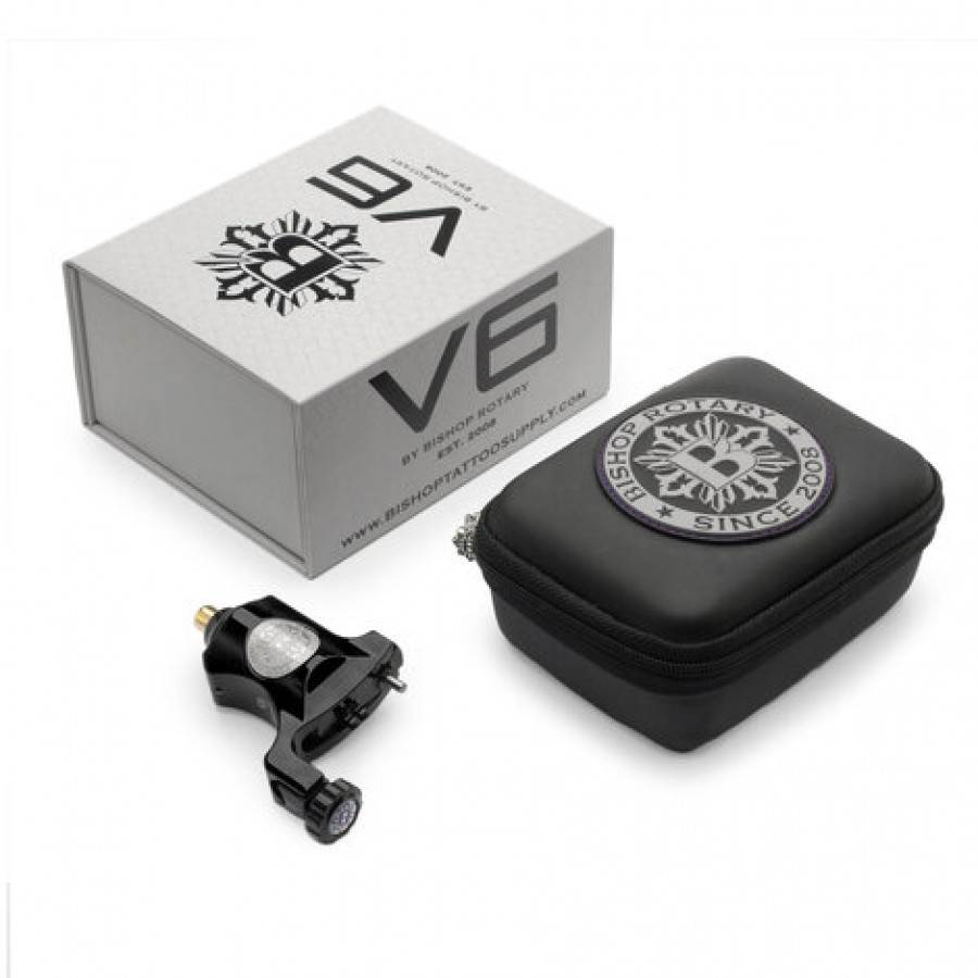Роторная тату машинка Bishop Rotary V6 Graphite Black Ход 3.5 RCA
