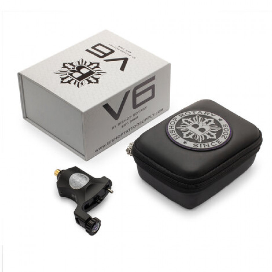 Роторная тату машинка Bishop Rotary V6 Matte Black Ход 3.5 RCA