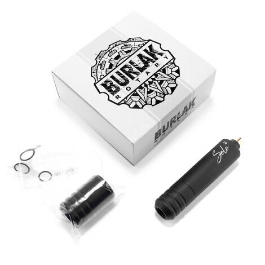 Тату машинка Burlak Tattoo Machines Solo 2 Soft Black + держатель 32 мм